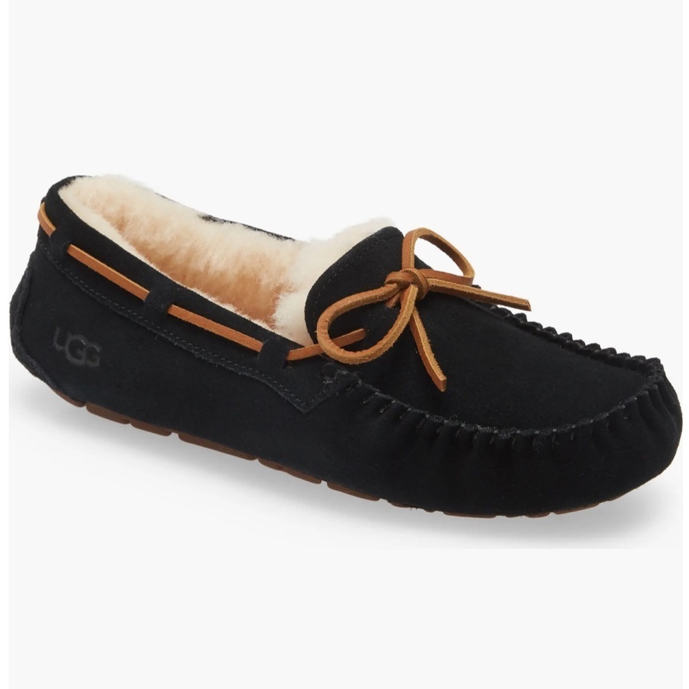 UGG Dakota Slippers Black Suede Shoes Sz 9